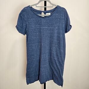 Pact Organic Cotton Dress Short Sleeve Casual Blue Marled Medium Sustainable